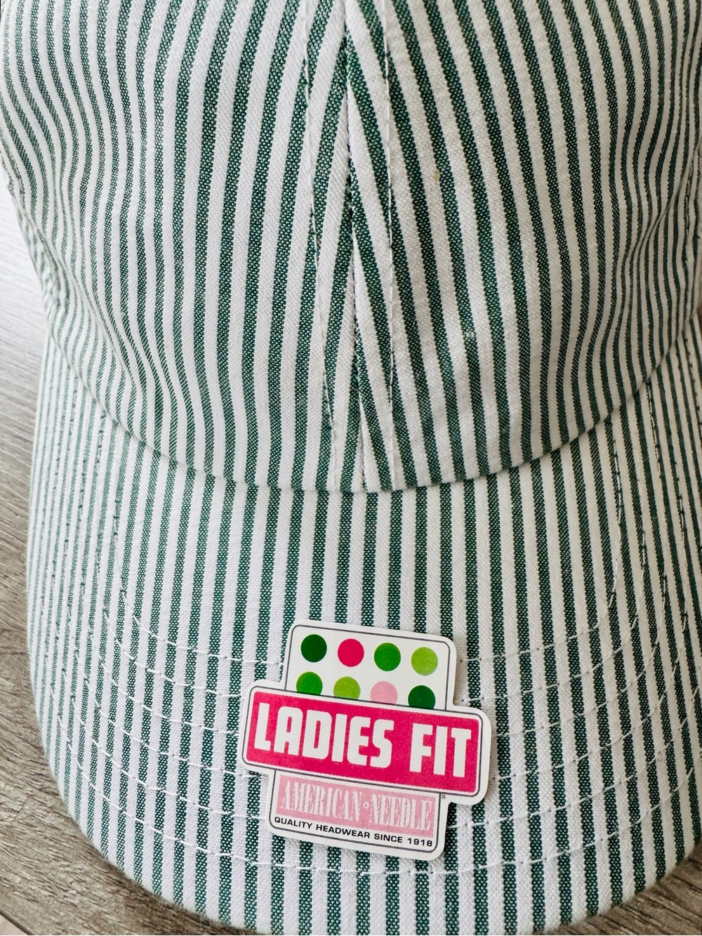 American Needle Womens NEW Ladies Fit White Green Stripe Golf Baseball Cap Hat. - Picture 4 of 15